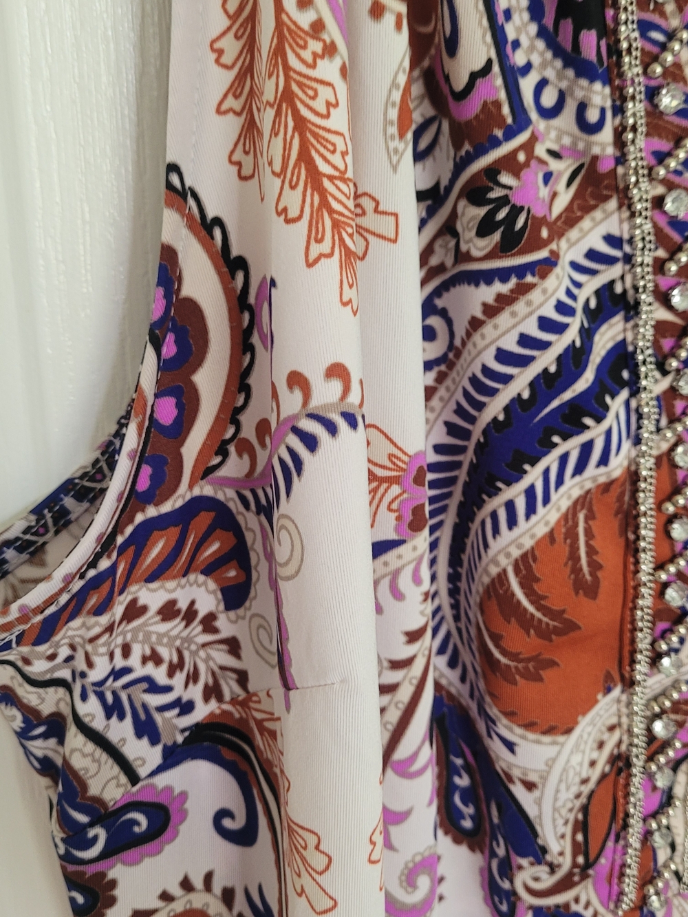 INC Paisley Midi Dresses  in Cream, Purple, Black, Brown, Pink - Picture 3 of 16